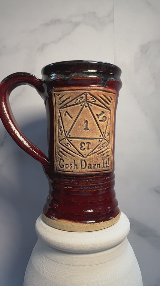 Gosh Darn It! Table Top Tankard - 18oz - Studded Armor Glaze