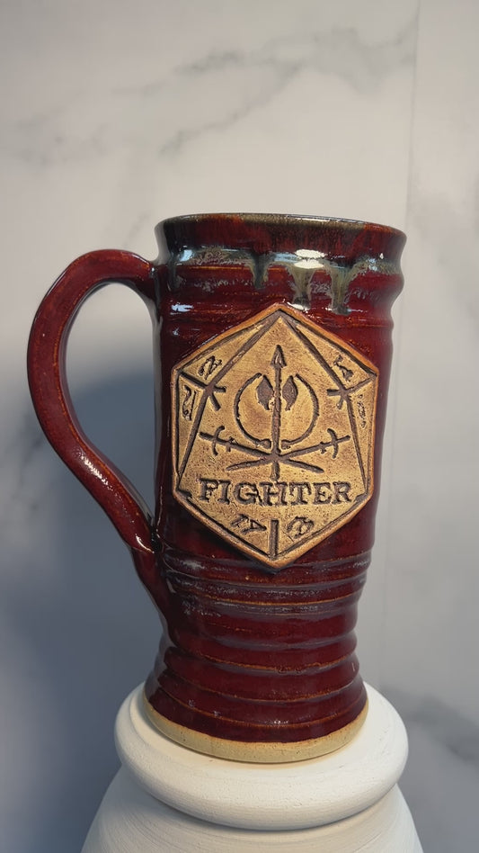 Fighter Tabletop Tankard - 18oz - Studded Leather Glaze