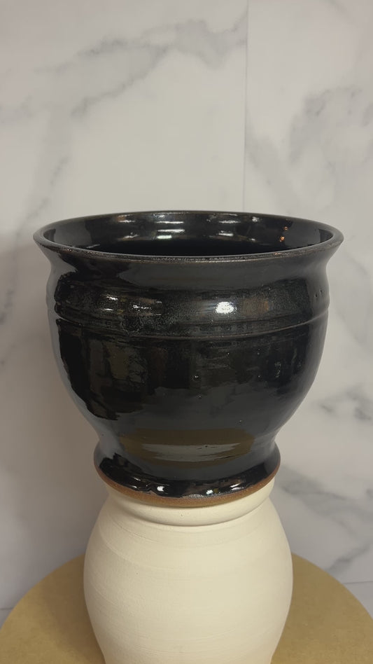 Planter Pot - 40oz - Black Glaze